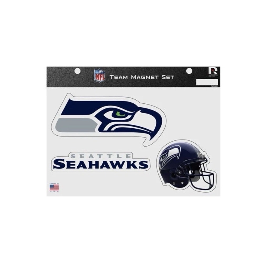 Seattle Seahawks Official NFL 8 inch x 11 inch 3 Piece Team Magnet Sheet